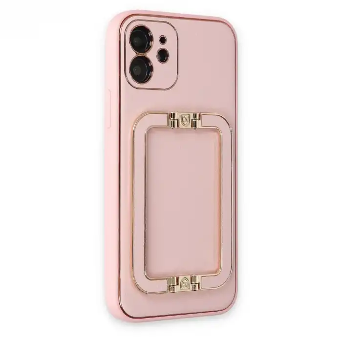 İphone 12 Kılıf Coco Elit Kapak - Pembe