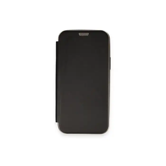 İphone 12 Kılıf Dolpin Kapaklı - Siyah