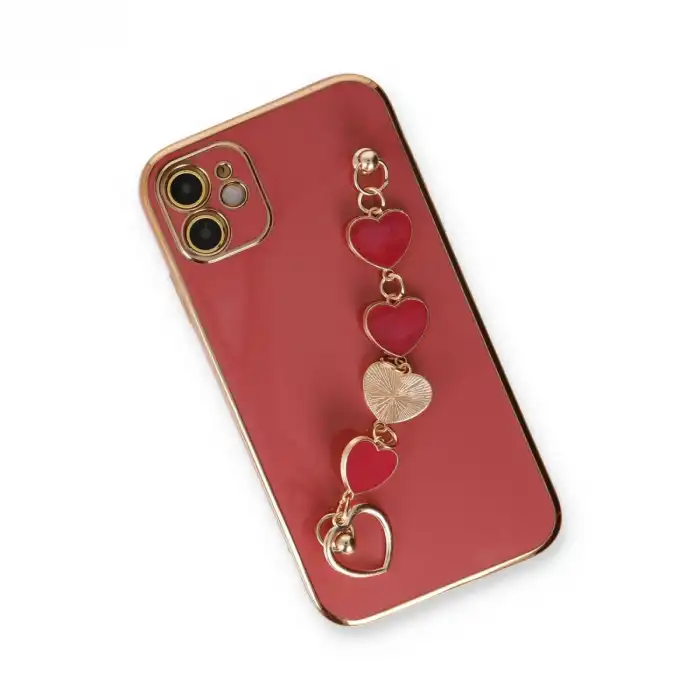 İphone 12 Kılıf Esila Silikon - Kırmızı