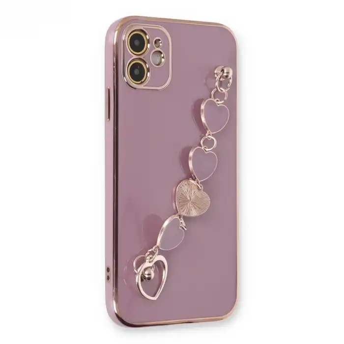 İphone 12 Kılıf Esila Silikon - Mor