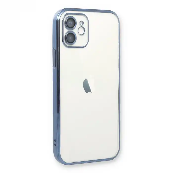 İphone 12 Kılıf Razer Lensli Silikon - Açık Mavi