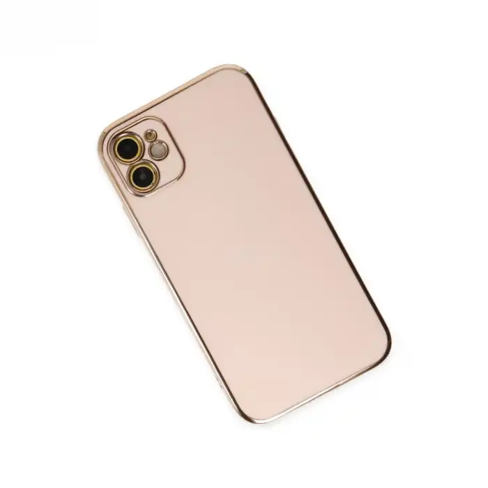 İphone 12 Kılıf Volet Silikon - Pembe