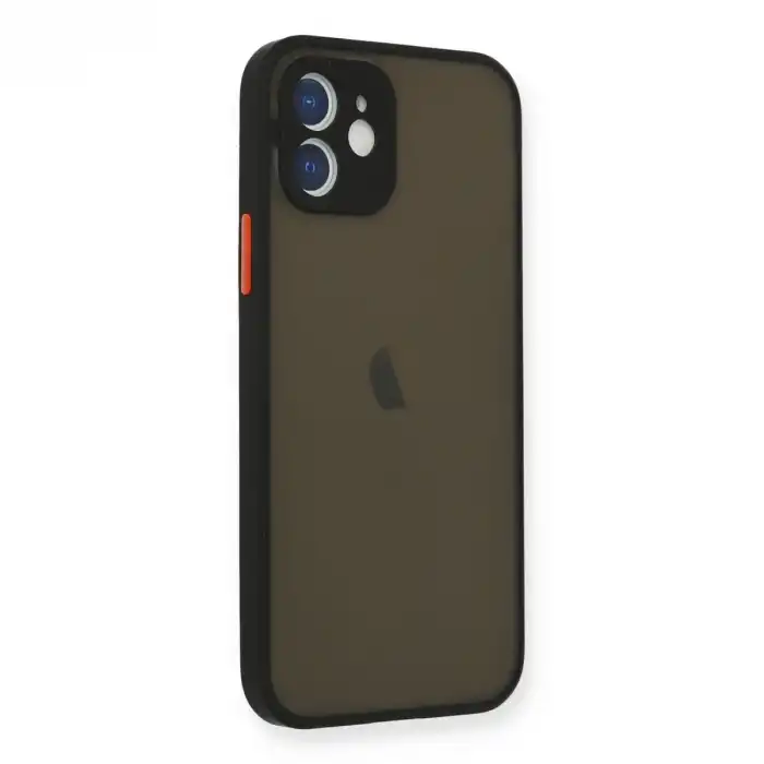 İphone 12 Mini Kılıf Montreal Silikon Kapak - Siyah