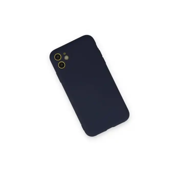İphone 12 Mini Kılıf Nano İçi Kadife Silikon - Lacivert