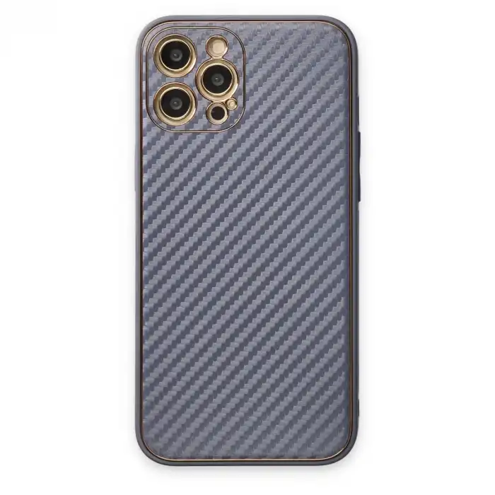 İphone 12 Pro Kılıf Coco Karbon Silikon - Gri