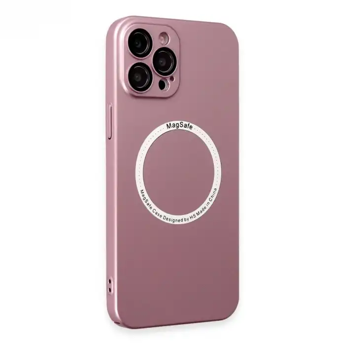 İphone 12 Pro Kılıf Jack Magneticsafe Lens Silikon - Rose Gold