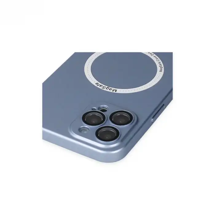 İphone 12 Pro Kılıf Jack Magneticsafe Lens Silikon - Sierra Blue