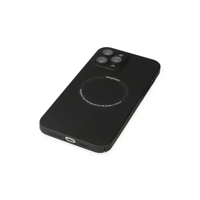 İphone 12 Pro Kılıf Jack Magneticsafe Lens Silikon - Siyah