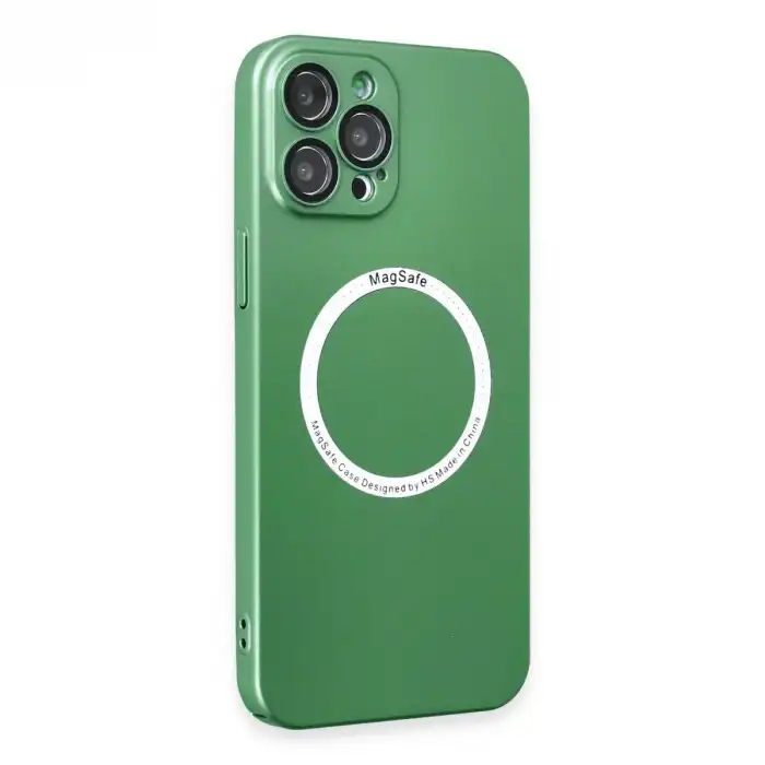 İphone 12 Pro Kılıf Jack Magneticsafe Lens Silikon - Yeşil