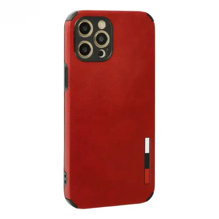 İphone 12 Pro Kılıf Loop Deri Silikon - Kırmızı