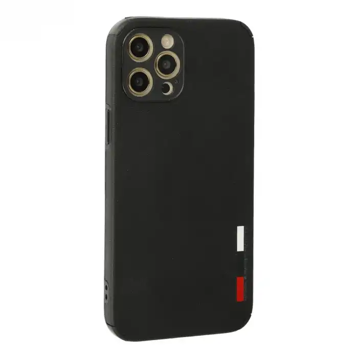 İphone 12 Pro Kılıf Loop Deri Silikon - Siyah