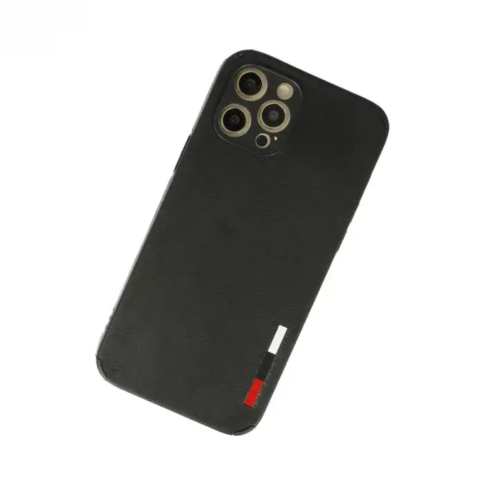 İphone 12 Pro Kılıf Loop Deri Silikon - Siyah