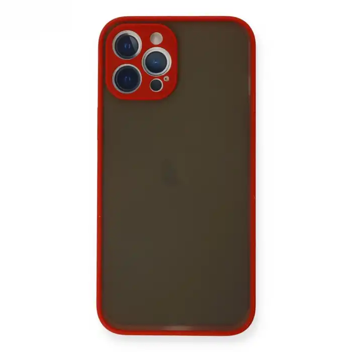 İphone 12 Pro Kılıf Montreal Silikon Kapak - Kırmızı