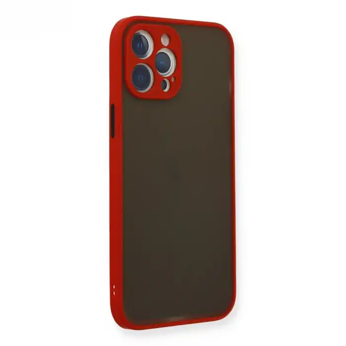 İphone 12 Pro Kılıf Montreal Silikon Kapak - Kırmızı
