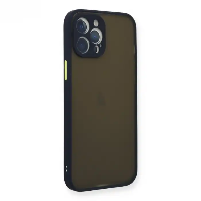 İphone 12 Pro Kılıf Montreal Silikon Kapak - Lacivert