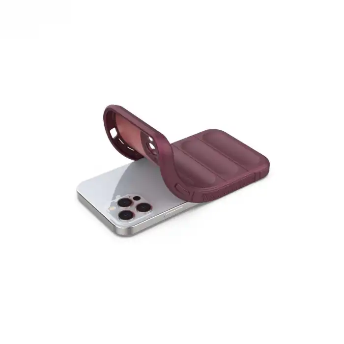İphone 12 Pro Kılıf Optimum Silikon - Bordo