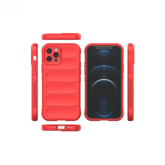 İphone 12 Pro Kılıf Optimum Silikon - Kırmızı