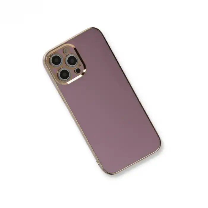 İphone 12 Pro Kılıf Volet Silikon - Mor