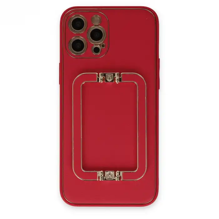 İphone 12 Pro Max Kılıf Coco Elit Kapak - Kırmızı