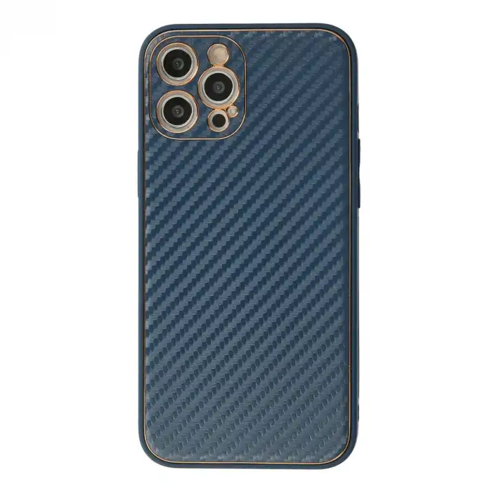 İphone 12 Pro Max Kılıf Coco Karbon Silikon - Mavi