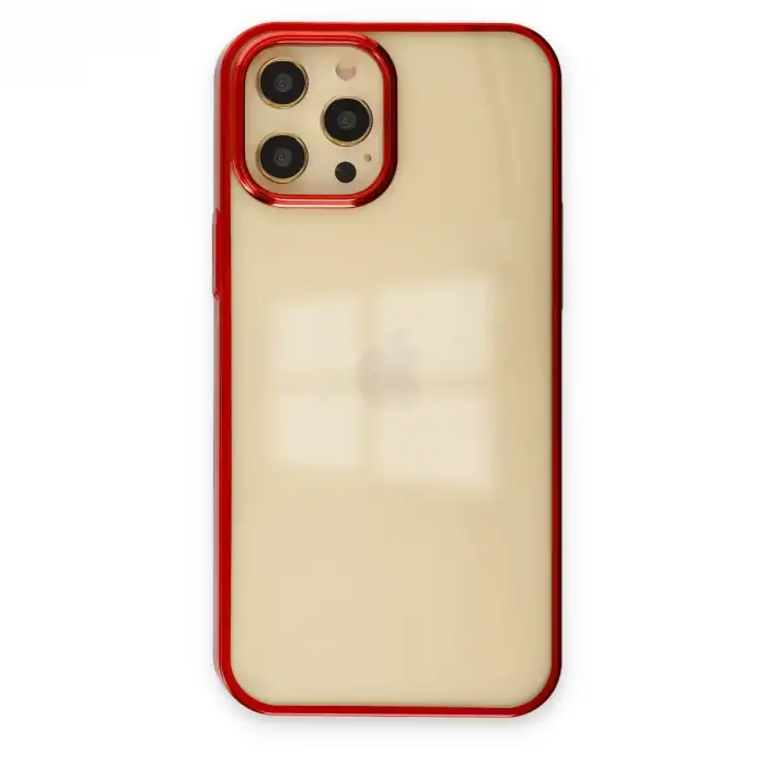 İphone 12 Pro Max Kılıf Element Silikon - Kırmızı