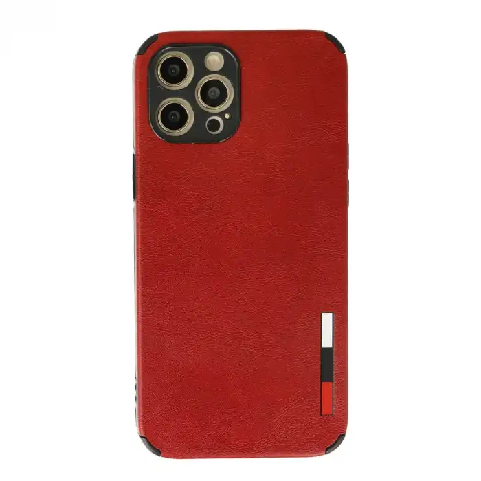 İphone 12 Pro Max Kılıf Loop Deri Silikon - Kırmızı