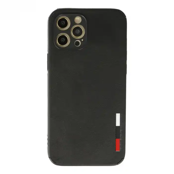 İphone 12 Pro Max Kılıf Loop Deri Silikon - Siyah