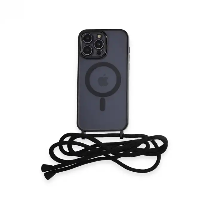 İphone 13 Pro Kılıf Divo Lazer Askılı Magsafe Kapak - Siyah