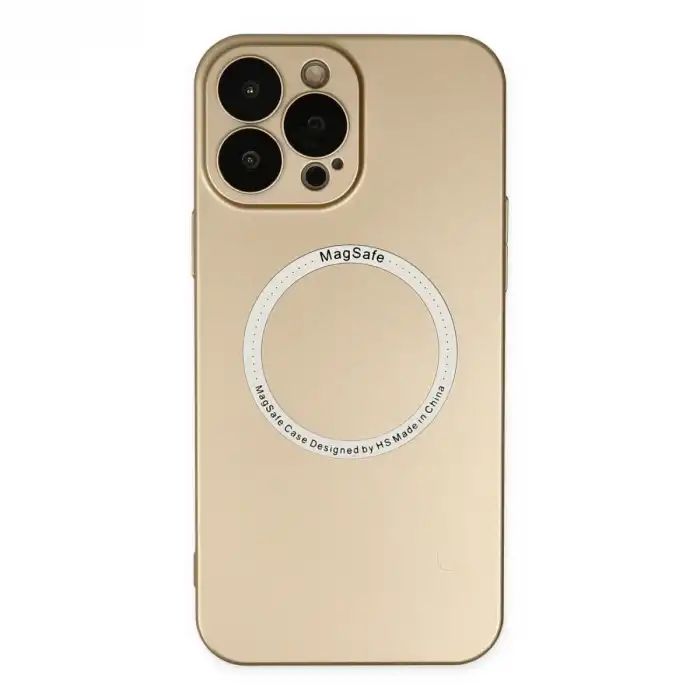 İphone 13 Pro Kılıf Jack Magneticsafe Lens Silikon - Gold