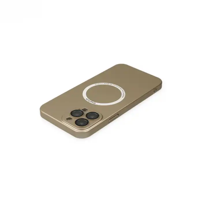 İphone 13 Pro Kılıf Jack Magneticsafe Lens Silikon - Gold