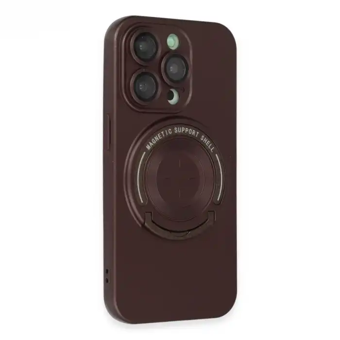 İphone 13 Pro Kılıf Lukka Magneticsafe Kapak - Kahverengi