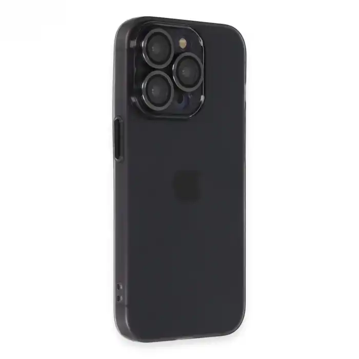 İphone 13 Pro Kılıf Luko Lens Silikon - Siyah