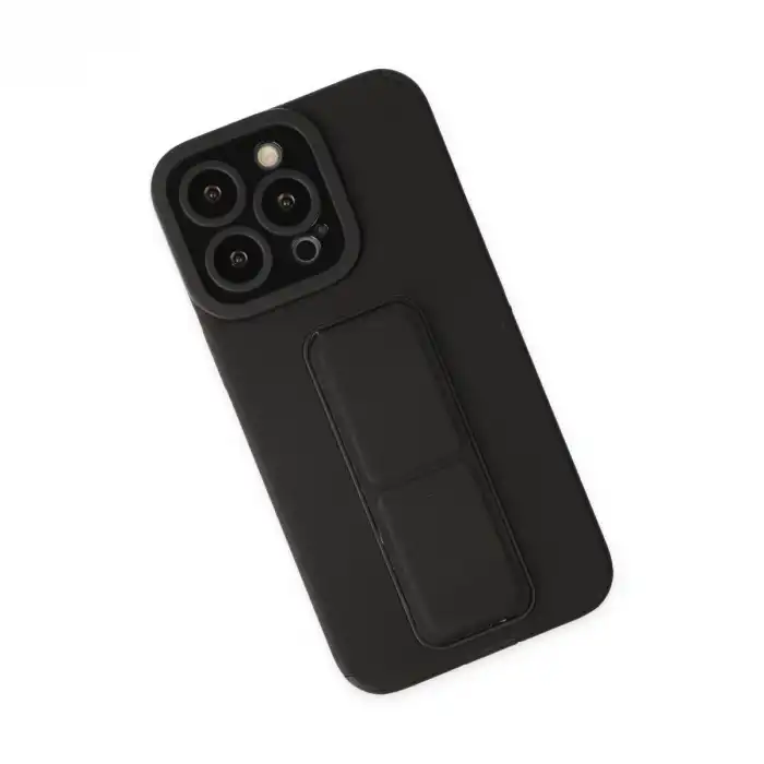 İphone 13 Pro Kılıf Mega Standlı Silikon - Siyah