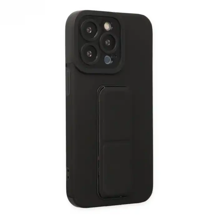 İphone 13 Pro Kılıf Mega Standlı Silikon - Siyah