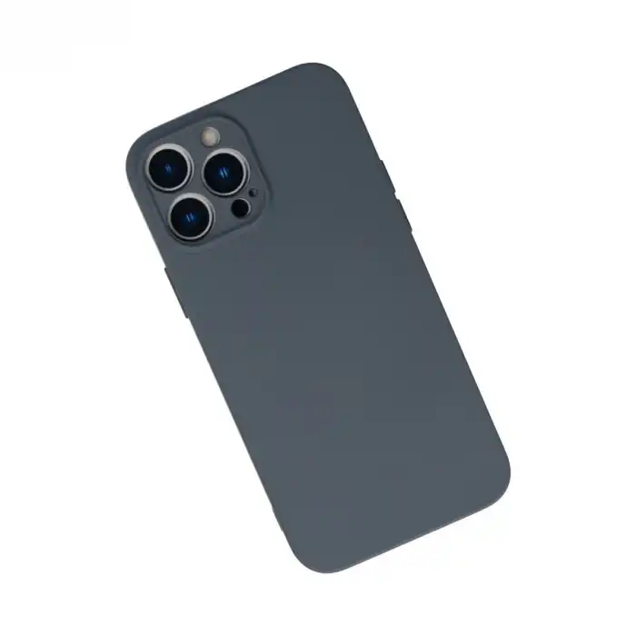 İphone 13 Pro Kılıf Nano İçi Kadife Silikon - Gri