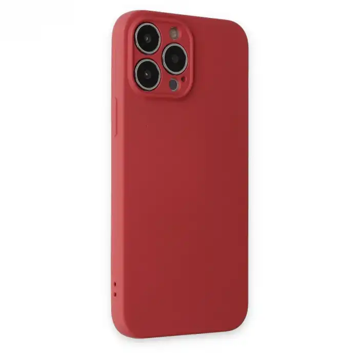 İphone 13 Pro Kılıf Nano İçi Kadife Silikon - Kiremit