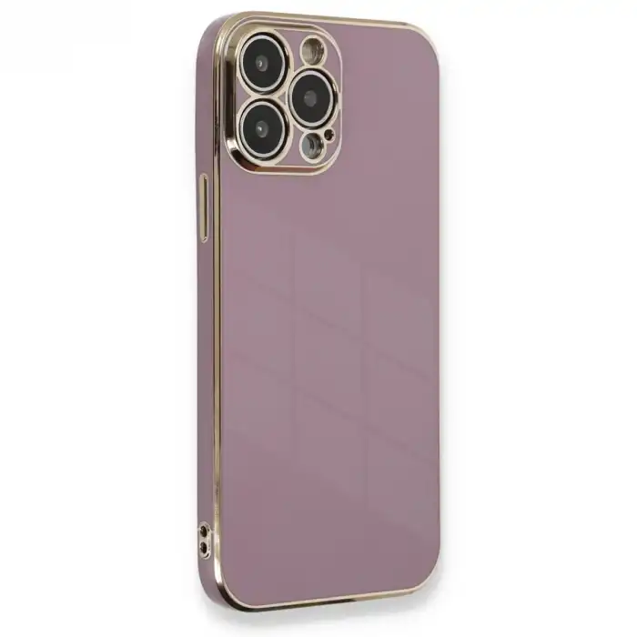 İphone 13 Pro Kılıf Volet Silikon - Mor