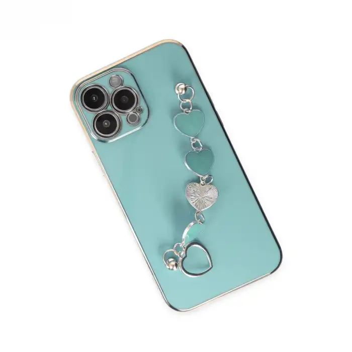 İphone 13 Pro Max Kılıf Esila Silikon - Su Yeşili