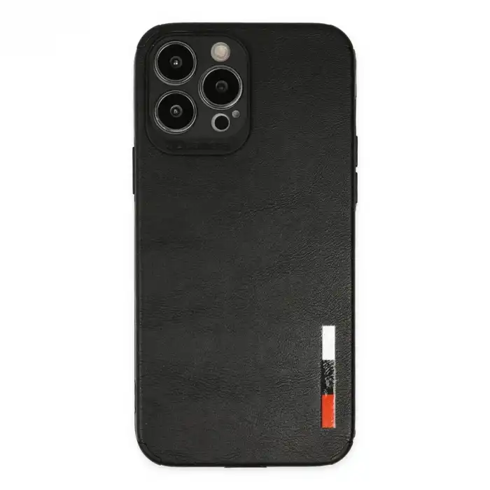 İphone 13 Pro Max Kılıf Loop Deri Silikon - Siyah