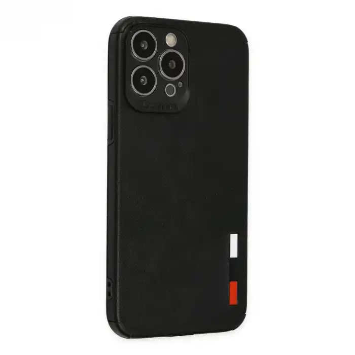 İphone 13 Pro Max Kılıf Loop Deri Silikon - Siyah