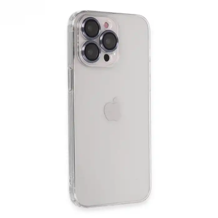 İphone 13 Pro Max Kılıf Luko Lens Silikon - Sierra Blue