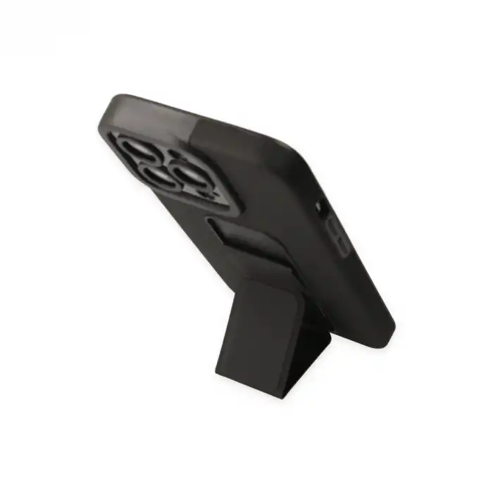 İphone 13 Pro Max Kılıf Mega Standlı Silikon - Siyah