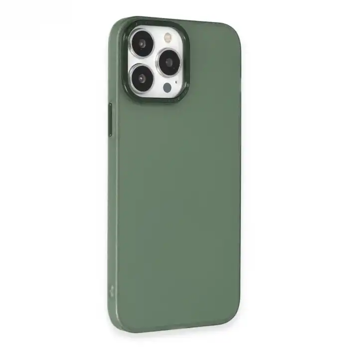 İphone 13 Pro Max Kılıf Modos Metal Kapak - Koyu Yeşil
