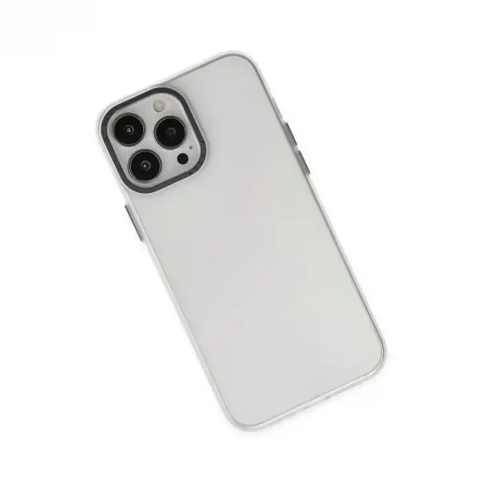 İphone 13 Pro Max Kılıf Modos Metal Kapak - Şeffaf