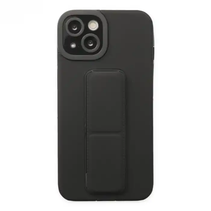 İphone 14 Plus Kılıf Mega Standlı Silikon - Siyah