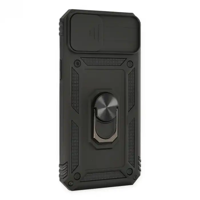 İphone 14 Plus Kılıf Pars Lens Yüzüklü Silikon - Siyah