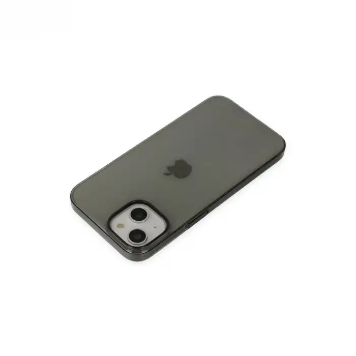 İphone 14 Plus Kılıf Pc Sert Şeffaf Kapak - Siyah