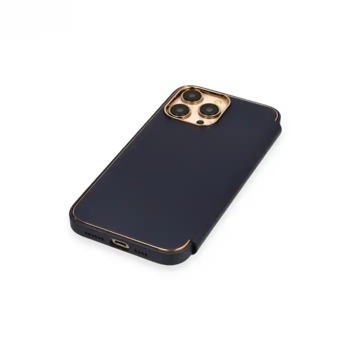 İphone 14 Pro Kılıf Dolpin Kapaklı - Lacivert