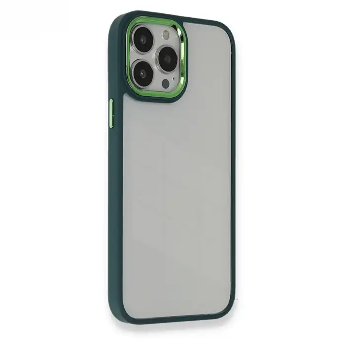 İphone 14 Pro Kılıf Dora Kapak - Haki Yeşil