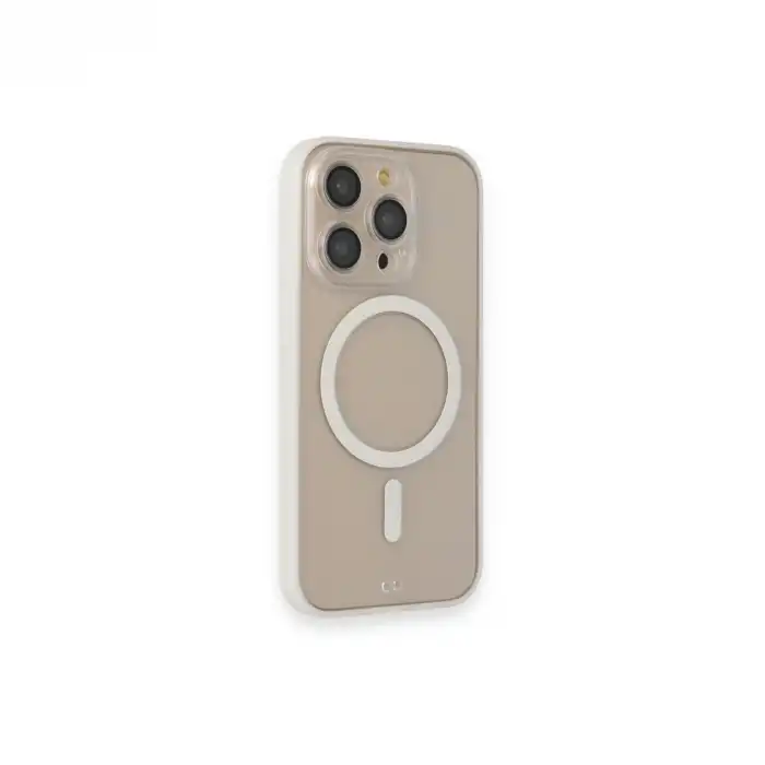 İphone 14 Pro Kılıf Grand Magneticsafe Kapak - Beyaz